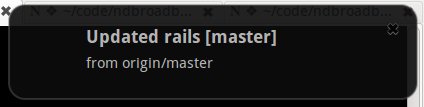 Git update notification