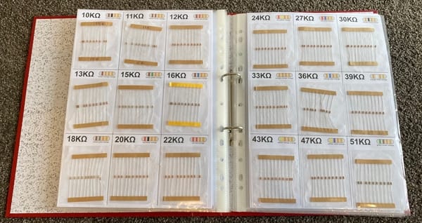 Organizing 1,700 Resistors in a Ring Binder